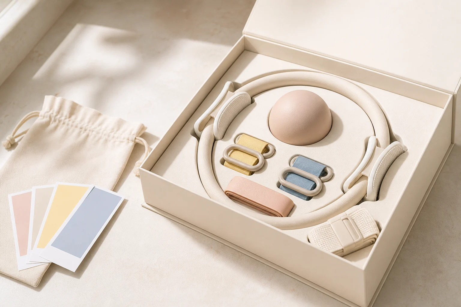 Coordinated Pilates products suitable for premium gift-set development.