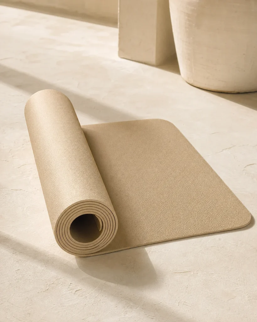 Warm beige Desert Flow Mat shown as a premium product still life without a model.