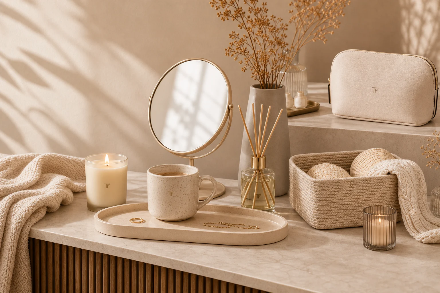 A cohesive premium wellness lifestyle collection with coordinated products.